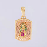 Dije Placa Virgen Guadalupe 4.95g / 1 1/4 in Dos Oros Amarillo Rosa 18K