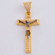 Pendant Cross Christ 3.8g / 1 1/2 in Yellow Gold 18K
