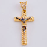 Pendant Cross Christ 3.8g / 1 1/2 in Yellow Gold 18K