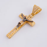 Pendant Cross Christ 3.8g / 1 1/2 in Yellow Gold 18K