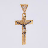 Pendant Cross Christ 3.8g / 1 1/2 in Yellow Gold 18K