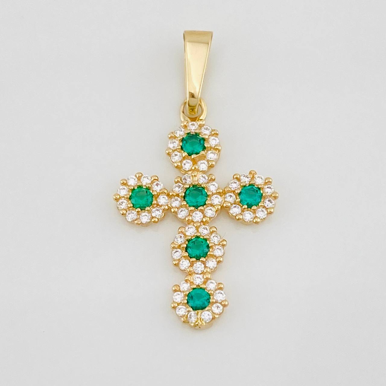 Dije Cruz Tupida 1.35g / 1 in Oro Amarillo 18K