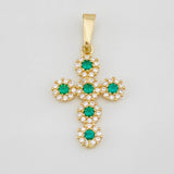 Dije Cruz Tupida 1.35g / 1 in Oro Amarillo 18K