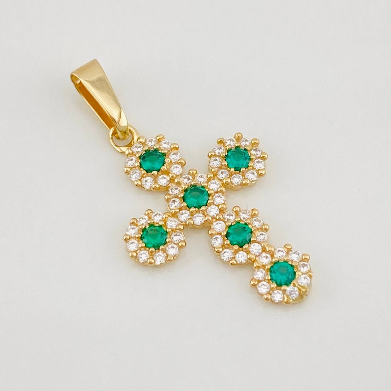 Dije Cruz Tupida 1.35g / 1 in Oro Amarillo 18K
