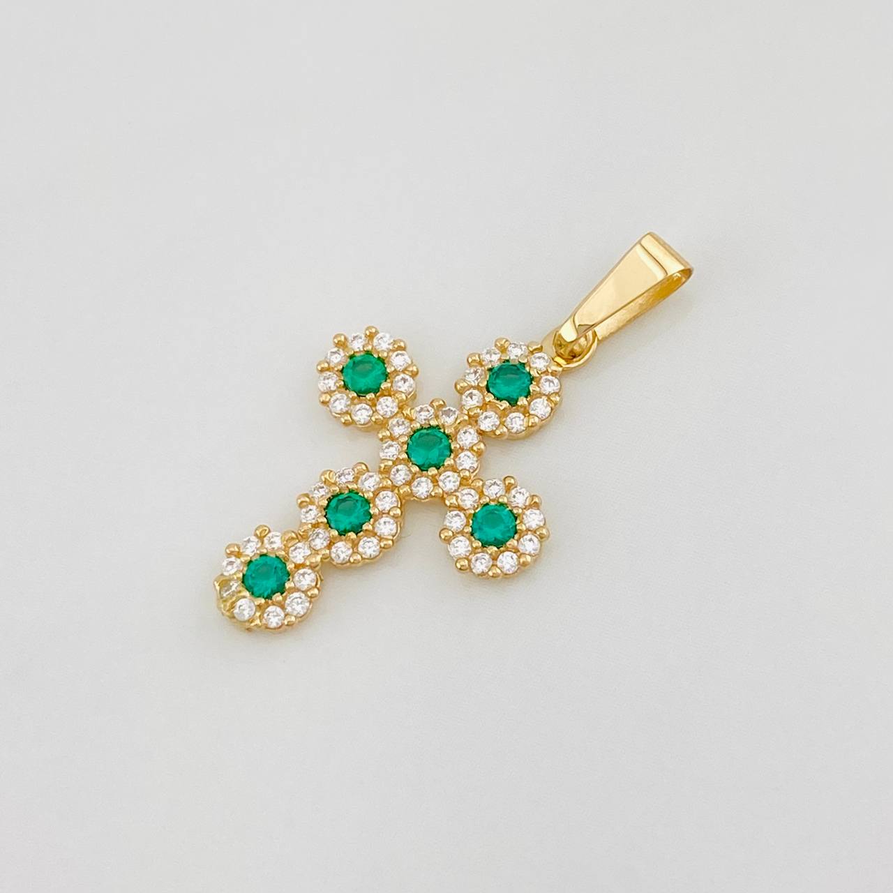 Dije Cruz Tupida 1.35g / 1 in Oro Amarillo 18K