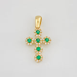 Pendant Dense Cross 1.55g / 1 in Yellow Gold 18K