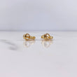 Hoop Earrings Yiss heart 2.55gr / 1.2cm / 18K Yellow Gold Rhombuses #