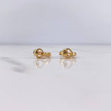 Hoop Earrings Yiss heart 2.55gr / 1.2cm / 18K Yellow Gold Rhombuses #