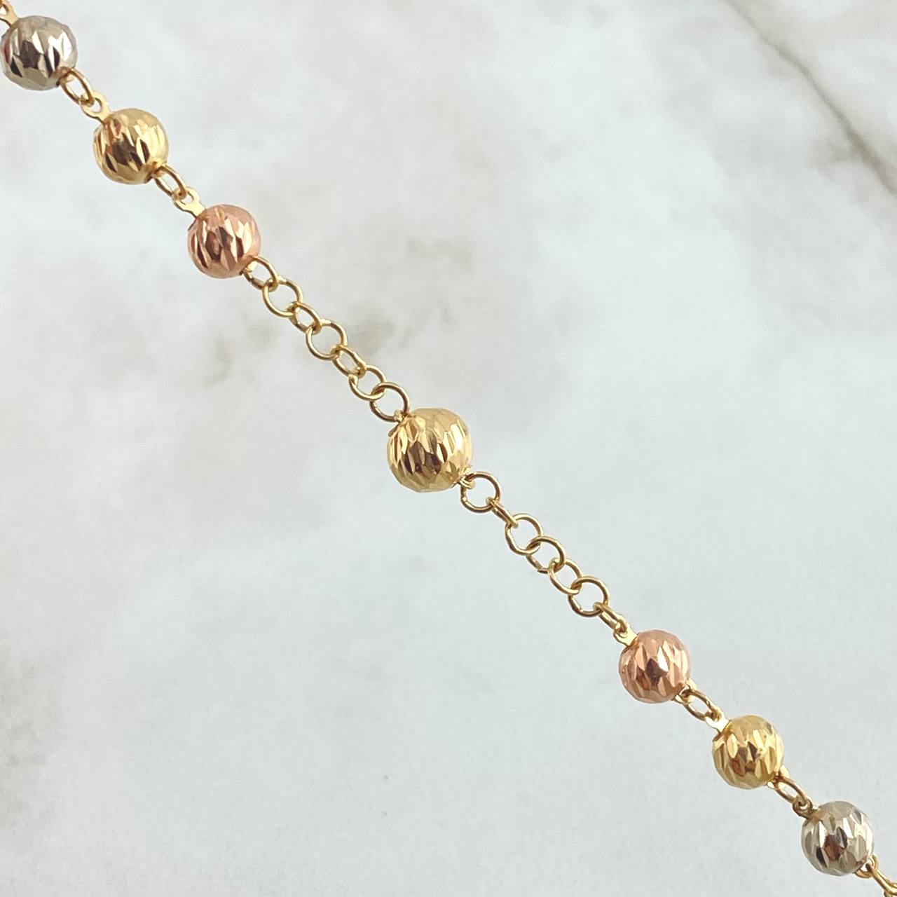 Archangel San Miguel Rosary 15gr / 60cm / 18K Gold ©