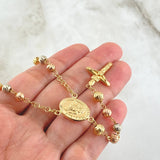 Archangel San Miguel Rosary 15gr / 60cm / 18K Gold ©