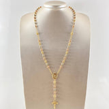 Archangel San Miguel Rosary 15gr / 60cm / 18K Gold ©