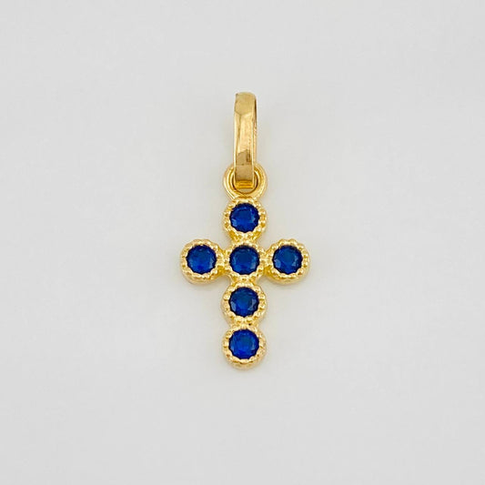 Dije Cruz Tupida 0.85g / 3/4 in Oro Amarillo 18K
