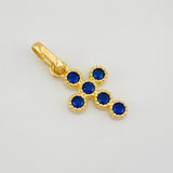 Dije Cruz Tupida 0.8g / 3/4 in Oro Amarillo 18K