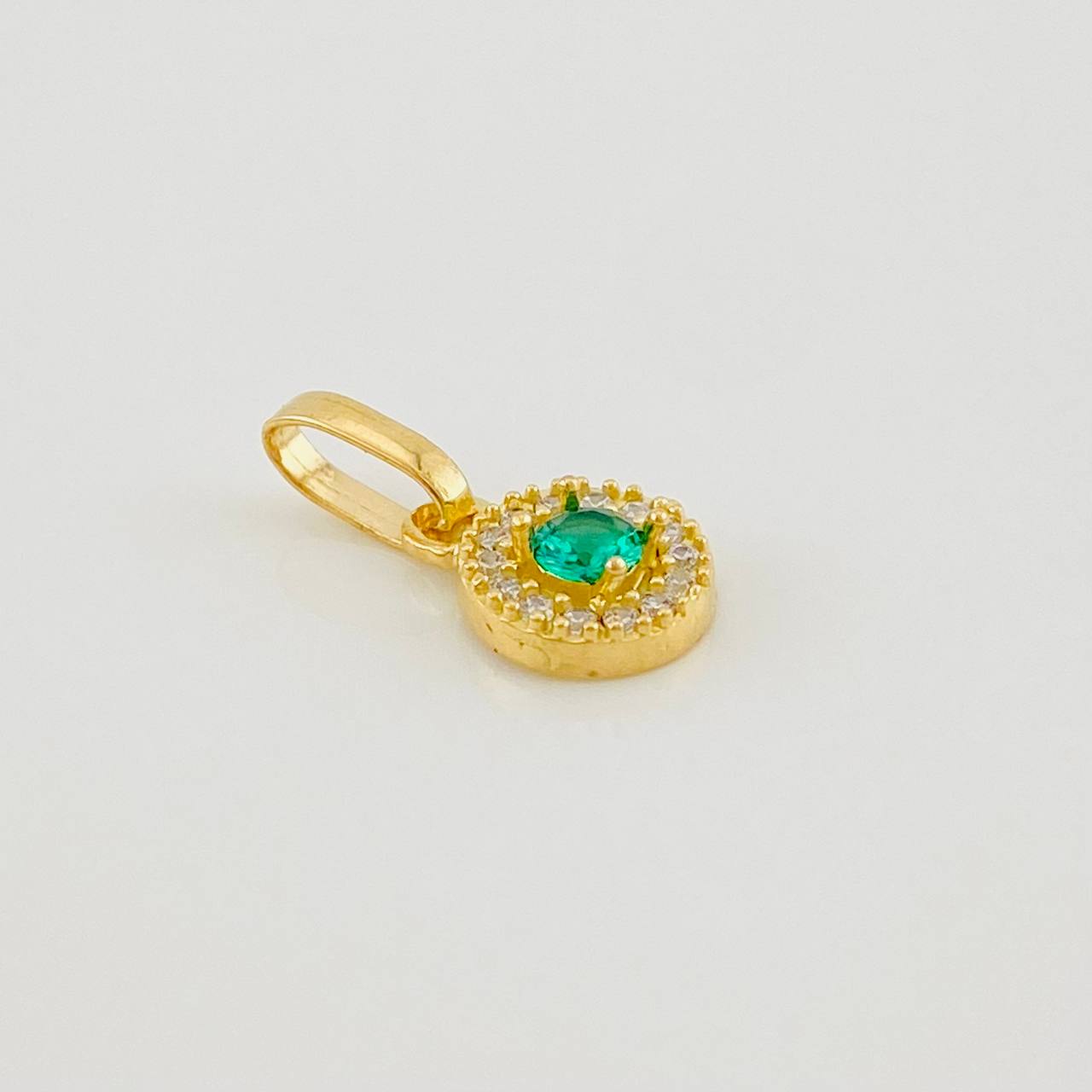 Dije Halo Tupido 0.6g / 1/2 in Oro Amarillo 18K