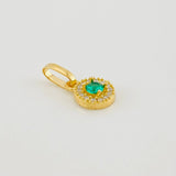 Dije Halo Tupido 0.6g / 1/2 in Oro Amarillo 18K