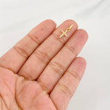 Dije Cruz 0.45g / 1/2 in Oro Amarillo 18K