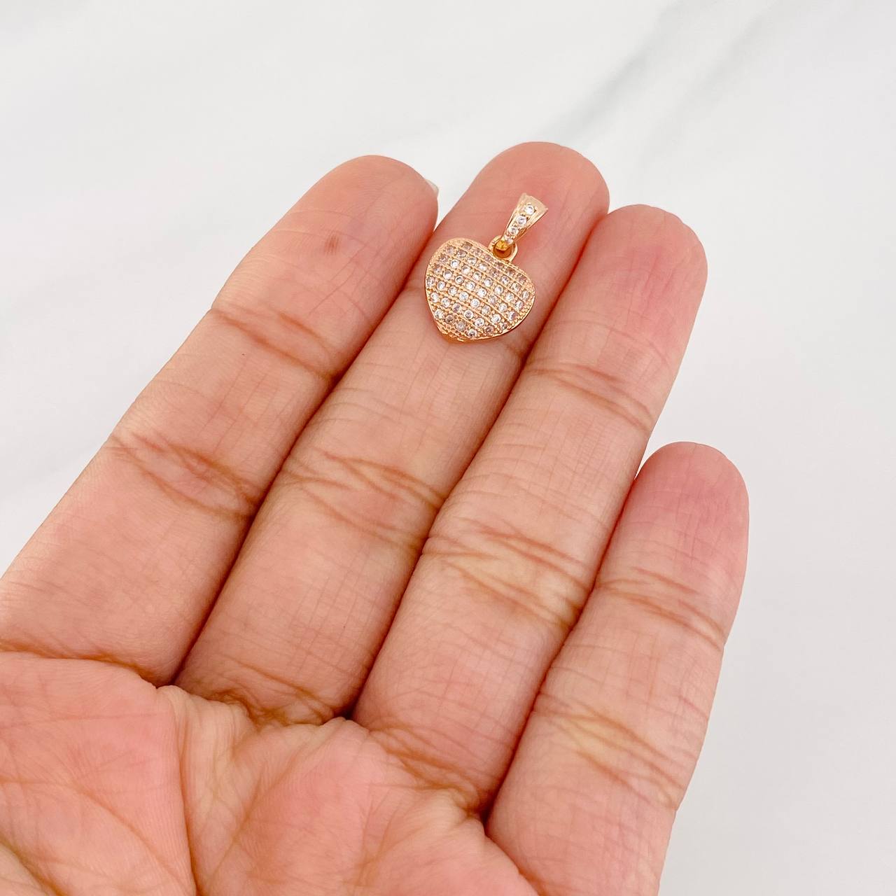 Dije Corazon 1.5g / 1 in Oro Rosa 18K