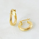 Hoop Earrings Lore 1.3gr / 1/2 in / Yellow Gold 18K