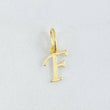 Pendant Letter F Cursive 0.35gr / 0.5in / 18K Gold ©