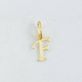 Pendant Letter F Cursive 0.35gr / 0.5in / 18K Gold ©