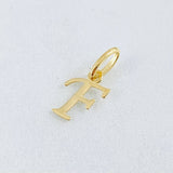 Pendant Letter F Cursive 0.35gr / 0.5in / 18K Gold ©