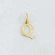 Pendant Letter Q Cursive 0.45gr / 0.8in / 18K Gold ©