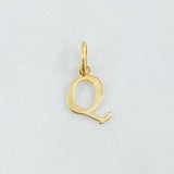 Pendant Letter Q Cursive 0.45gr / 0.8in / 18K Gold ©