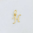 Pendant Letter H Cursive 0.45gr / 0.8in / 18K Gold ©