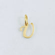 Pendant Letter U Cursive 0.45gr / 0.5in / 18K Gold ©