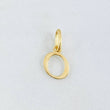 Pendant Letter O Cursive 0.4gr / 3/4 in / 18K Yellow Gold ©