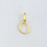 Pendant Letter O Cursive 0.4gr / 3/4 in / 18K Yellow Gold ©