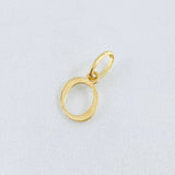 Pendant Letter O Cursive 0.4gr / 3/4 in / 18K Yellow Gold ©