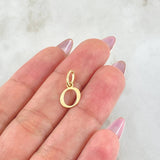 Pendant Letter O Cursive 0.4gr / 3/4 in / 18K Yellow Gold ©