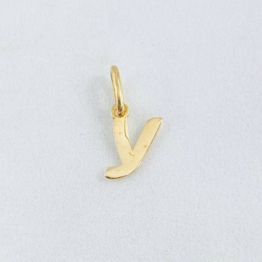 Pendant Letter Y Cursive 0.4gr / 1/2 in / 18K Gold ©