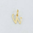 Pendant Letter W Cursive 0.45gr / 0.8in / 18K Gold ©