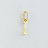 Dije Letra I Cursiva 0.3gr / 3/4 in / Oro Amarillo 18K ©