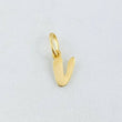 Pendant Letter V Cursive 0.4gr / 3/4 in / 18K Gold ©