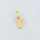 Pendant Letter V Cursive 0.4gr / 3/4 in / 18K Gold ©