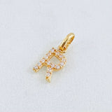 Dije Letra R 0.5gr / 1/2 in / Oro Amarillo 18K *
