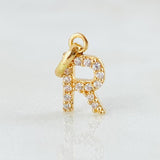 Dije Letra R 0.5gr / 1/2 in / Oro Amarillo 18K *