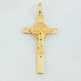 Dije Cruz San Benito 3.2gr / 1 1/2 in / Oro Amarillo 18K *