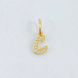 Dije Letra C 0.6gr / 3/4 in / Oro Amarillo 18K *