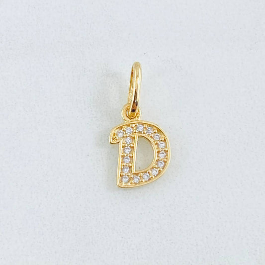 Dije Letra D 0.8gr / 1/2 in / Oro Amarillo 18K
