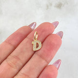 Dije Letra D 0.8gr / 1/2 in / Oro Amarillo 18K