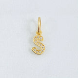 Dije Letra S 0.55gr / 1/2 in / Oro Amarillo 18K