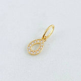 Pendant Letter O 0.45gr / 0.8in / 18K Gold