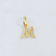 Dije Letra M 0.7gr / 3/4 in / Oro Amarillo 18K *