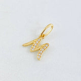 Dije Letra M 0.7gr / 3/4 in / Oro Amarillo 18K *