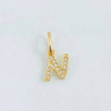 Dije Letra N 0.6gr / 1/2 in / Oro Amarillo 18K