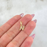 Dije Letra N 0.6gr / 1/2 in / Oro Amarillo 18K